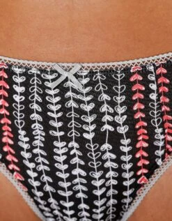 Slip Imprimé « Motifs Cœur » En Coton – Lot De 4 Assortis - -Élégance Nuit Soldes Boutique 700169 C01 zoomx vue3