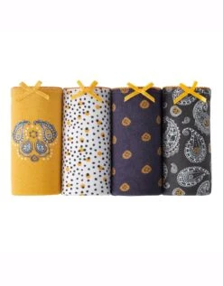 Slip Coton Imprimé Gamme "cachemire" - Lot De 4 -Élégance Nuit Soldes Boutique 700224 C01 zoomx vue5