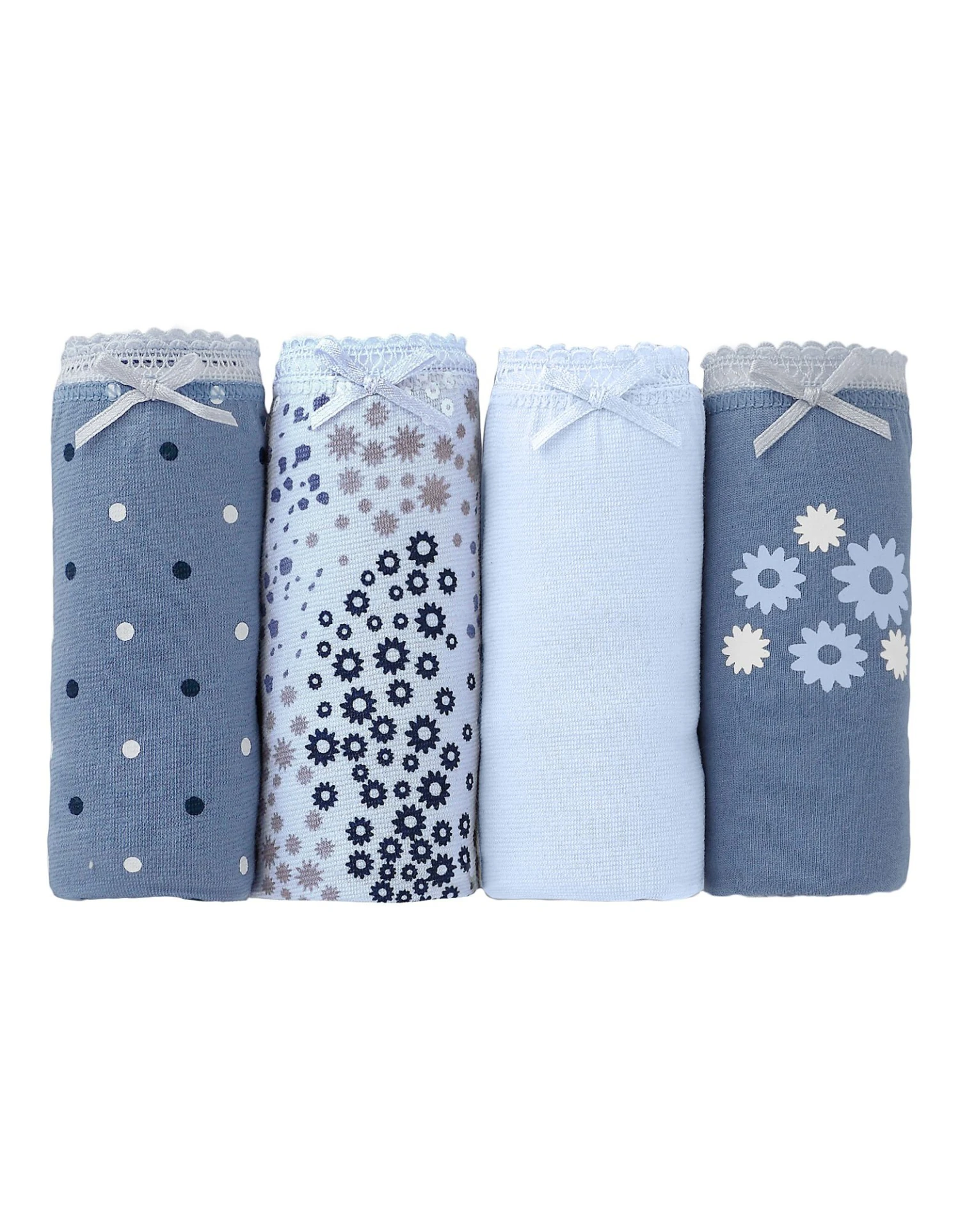 Culotte Forme Midi Imprimée Motifs «fleurettes» En Coton - Lot De 4 Assorties 3 Culotte Forme Midi Imprimée Motifs «fleurettes» En Coton - Lot De 4 Assorties – Image 3