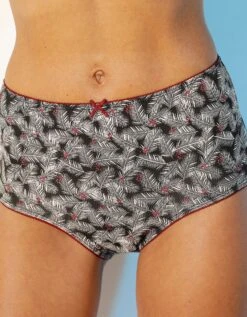 Culotte Maxi Coton Imprimée "feuilles" - Lot De 4 -Élégance Nuit Soldes Boutique 700291 C01 zoomx vue4