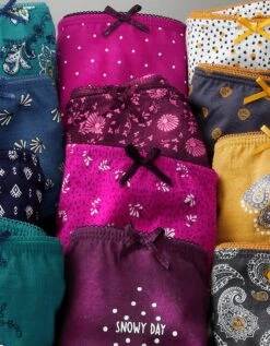 Shorty Imprimé «flocons» En Coton – Lot De 4 Assortis -Élégance Nuit Soldes Boutique 700312 C01 zoomx vue7