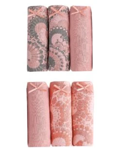 Culotte Forme Maxi Coton Motif Indiens – Lot De 6 -Élégance Nuit Soldes Boutique 700358 C01 zoomx vue3