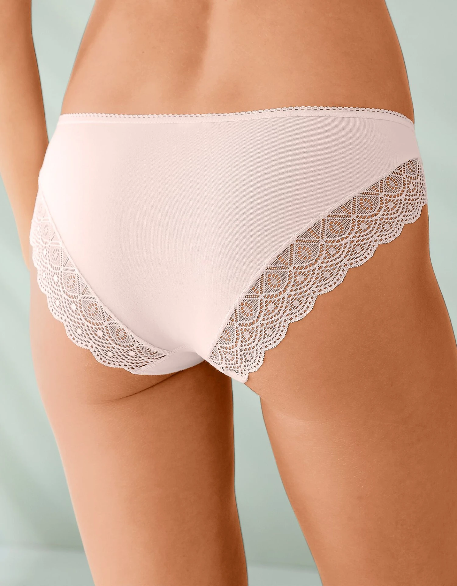 Culotte Forme Midi Coton Uni Stretch Et Dentelle - Lot De 3 1 Culotte Forme Midi Coton Uni Stretch Et Dentelle - Lot De 3