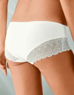 Shorty Uni Coton Stretch Et Dentelle - Lot De 3 -Élégance Nuit Soldes Boutique 700420 C02 zoomx vue4