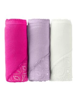 Shorty Uni Coton Stretch Et Dentelle - Lot De 3 -Élégance Nuit Soldes Boutique 700420 C02 zoomx vue6