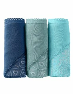 Culotte Forme Maxi Coton Uni Stretch Et Dentelle - Lot De 3 -Élégance Nuit Soldes Boutique 700421 C01 zoomx vue7