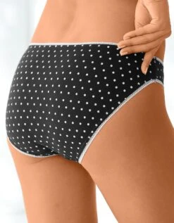 Slip Coton Imprimé Motifs à Pois Assortis – Lot De 4 -Élégance Nuit Soldes Boutique 700433 01 3