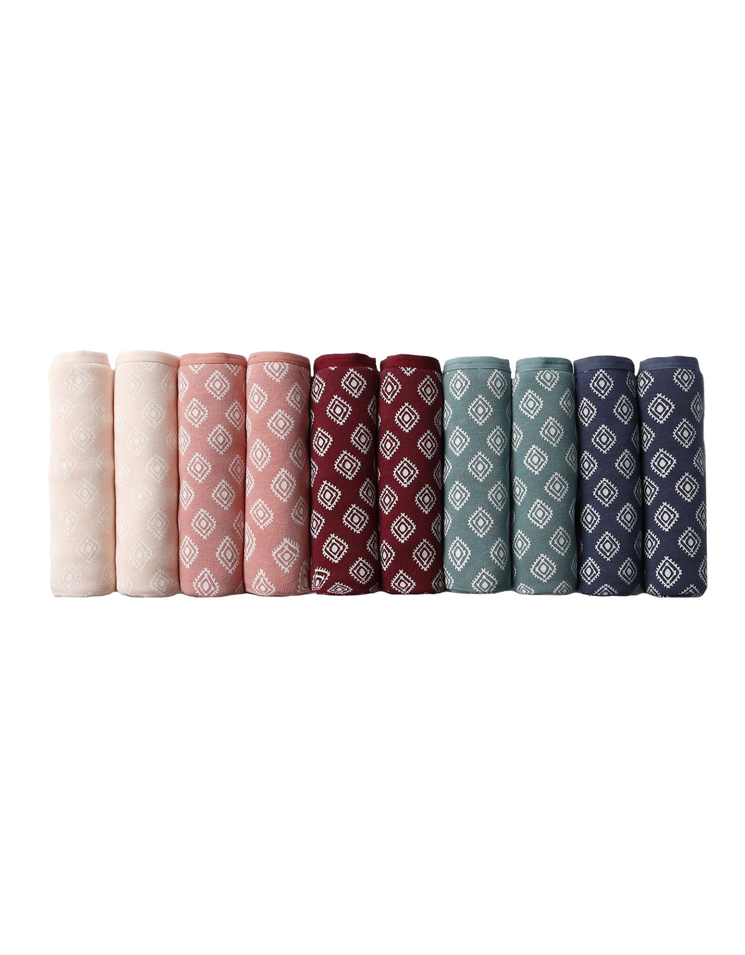 Culotte Forme Taï En Coton Extensible Imprimées "losanges" – Lot De 10 3 Culotte Forme Taï En Coton Extensible Imprimées "losanges" – Lot De 10 – Image 3