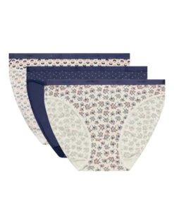 DIM Slip En Coton Stretch Imprimé Les Pockets - Lot De 3 -Élégance Nuit Soldes Boutique 700537 C01 zoomx vue4