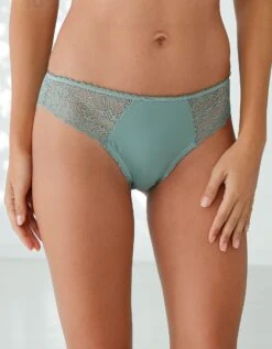 Culotte Forme Midi Microfibre Et Dentelle Stretch - Lot De 2