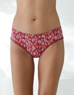 Culotte Forme Midi Coton Stretch Imprimé " Fleurs" Et Dentelle - Lot De 3