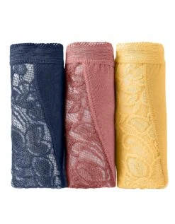 Culotte Midi Dentelle - Lot De 3 -Élégance Nuit Soldes Boutique 700560 C07 zoomx vue7