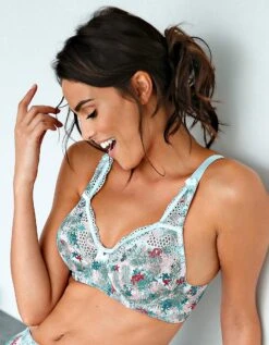 Soutien Gorge Brodé Olbia Imprimé Feuillage - Avec Armatures