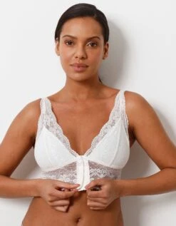 Soutien-gorge Dentelle Ouverture Devant- Sans Armatures -Élégance Nuit Soldes Boutique 701290 C16 zoomx vue4