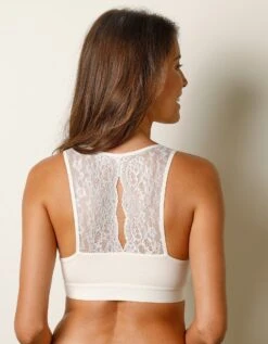 Brassière Coton Et Dos Dentelle – Sans Armatures -Élégance Nuit Soldes Boutique 701304 C02 zoomx vue5