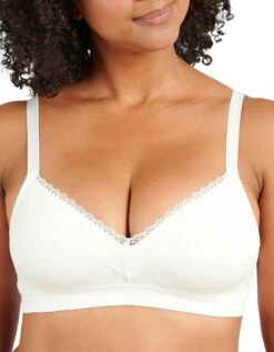Soutien-gorge "Agathe" En Microfibre Et Dentelle Unies - Sans Armatures