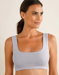 Brassière Confort Coton Stretch Doublé Sans Armatures - Lot De 2 12 Brassière Confort Coton Stretch Doublé Sans Armatures - Lot De 2 -Élégance Nuit Soldes Boutique 701699 C00 zoomx vue6