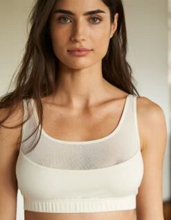 Brassière Sans Armatures Coton Stretch Et Tulle 8 Brassière Sans Armatures Coton Stretch Et Tulle -Élégance Nuit Soldes Boutique 701872 C01 zoomx vue4