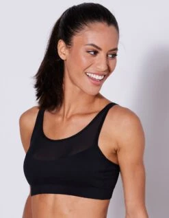 Brassière Sans Armatures Coton Stretch Et Tulle -Élégance Nuit Soldes Boutique 701872 C02 zoomx vue5