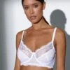 Soutien-gorge Forme Corbeille Plumetis Et Tulle Brodé Avec Basque Lolak - Avec Armatures