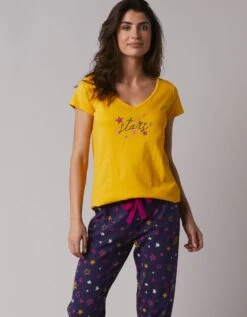 Tee-shirt De Pyjama Manches Courtes Imprimé Estrella -Élégance Nuit Soldes Boutique 703023 C01 zoomx vue4