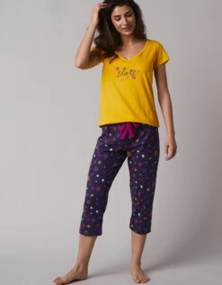 Tee-shirt De Pyjama Manches Courtes Imprimé Estrella -Élégance Nuit Soldes Boutique 703023 C01 zoomx vue6