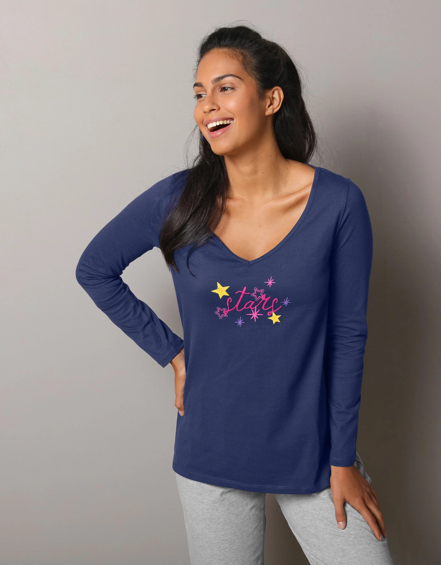 Tee-shirt De Pyjama Manches Longues Imprimé Estrella 2 Tee-shirt De Pyjama Manches Longues Imprimé Estrella – Image 2