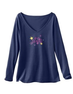 Tee-shirt De Pyjama Manches Longues Imprimé Estrella 8 Tee-shirt De Pyjama Manches Longues Imprimé Estrella -Élégance Nuit Soldes Boutique 703024 C03 zoomx vue4