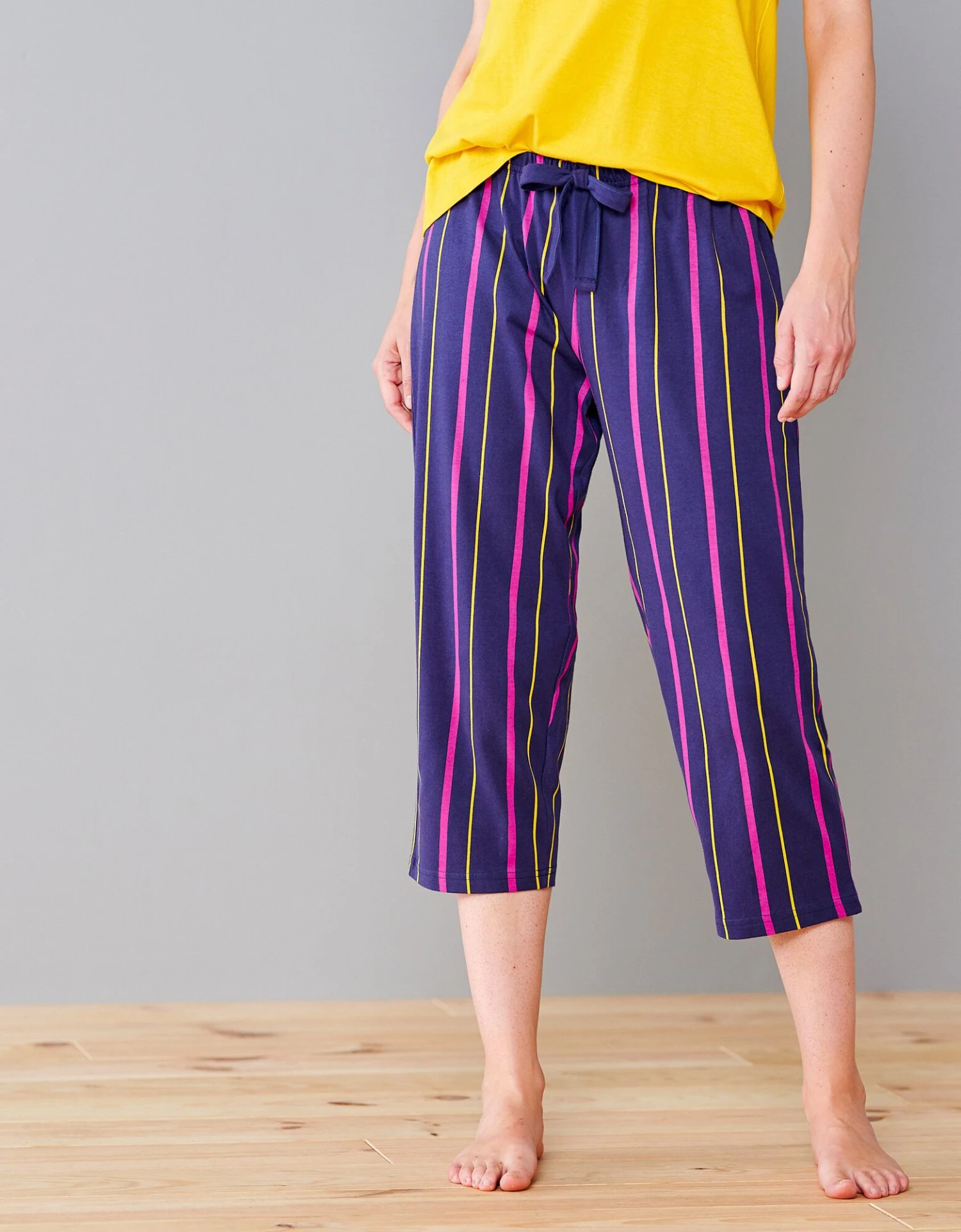 Pantacourt De Pyjama Imprimé Rayé Estrella - Coton 1 Pantacourt De Pyjama Imprimé Rayé Estrella - Coton