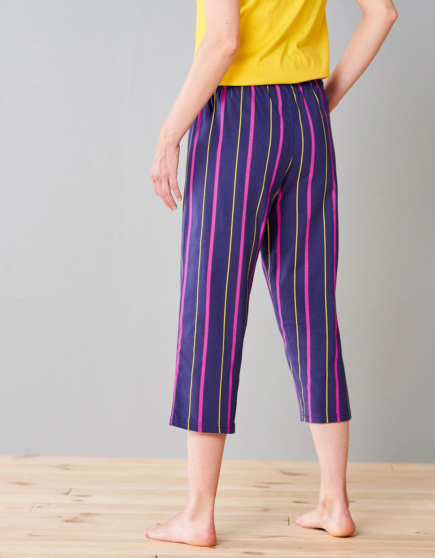 Pantacourt De Pyjama Imprimé Rayé Estrella - Coton 3 Pantacourt De Pyjama Imprimé Rayé Estrella - Coton – Image 3