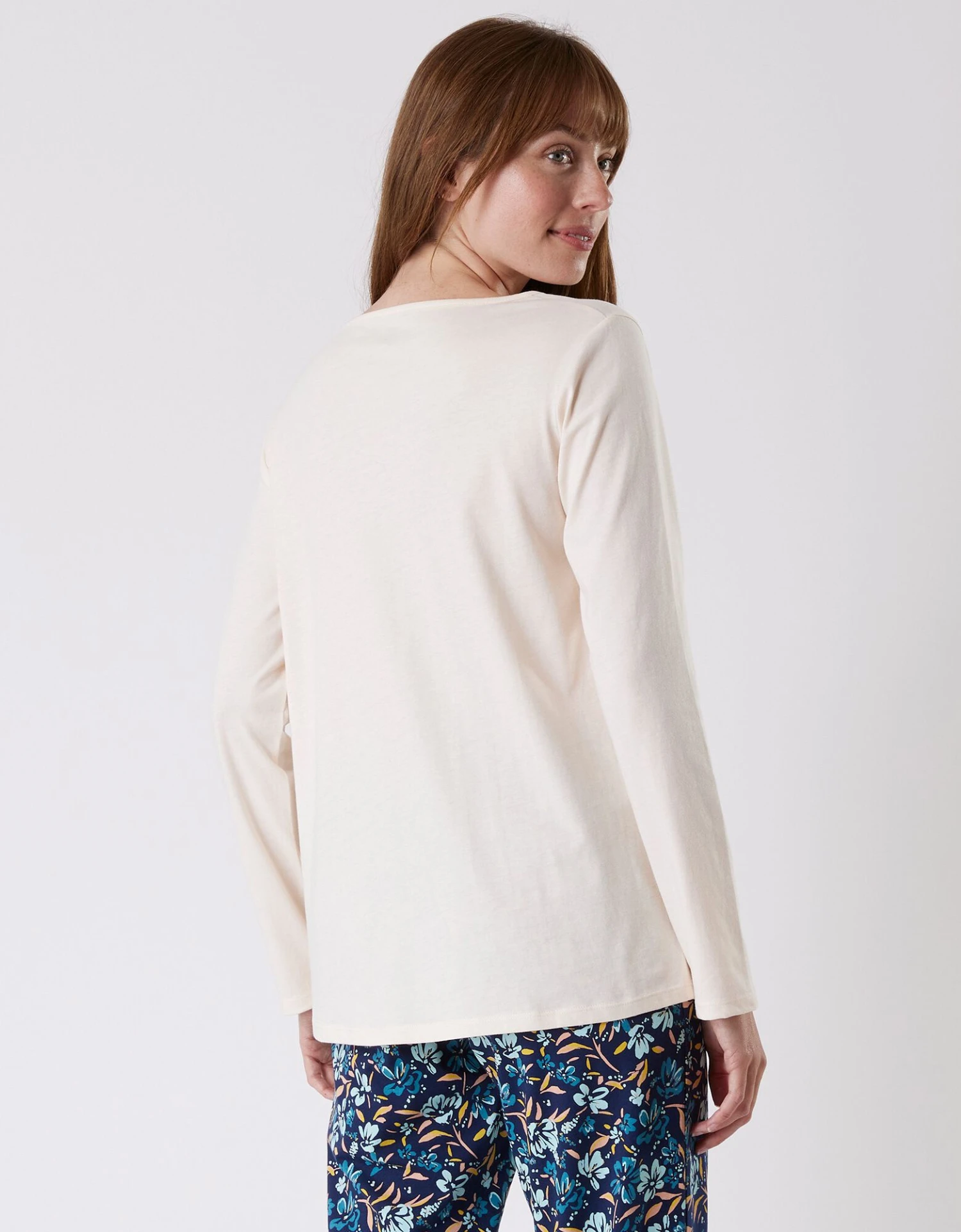 Tee-shirt Pyjama Manches Longues Imprimé Placé "jardin Secret" 2 Tee-shirt Pyjama Manches Longues Imprimé Placé "jardin Secret" – Image 2