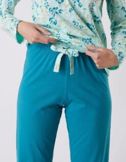 Pantalon Pyjama Coton Imprimé "jardin Secret" -Élégance Nuit Soldes Boutique 703076 C01 zoomx vue4