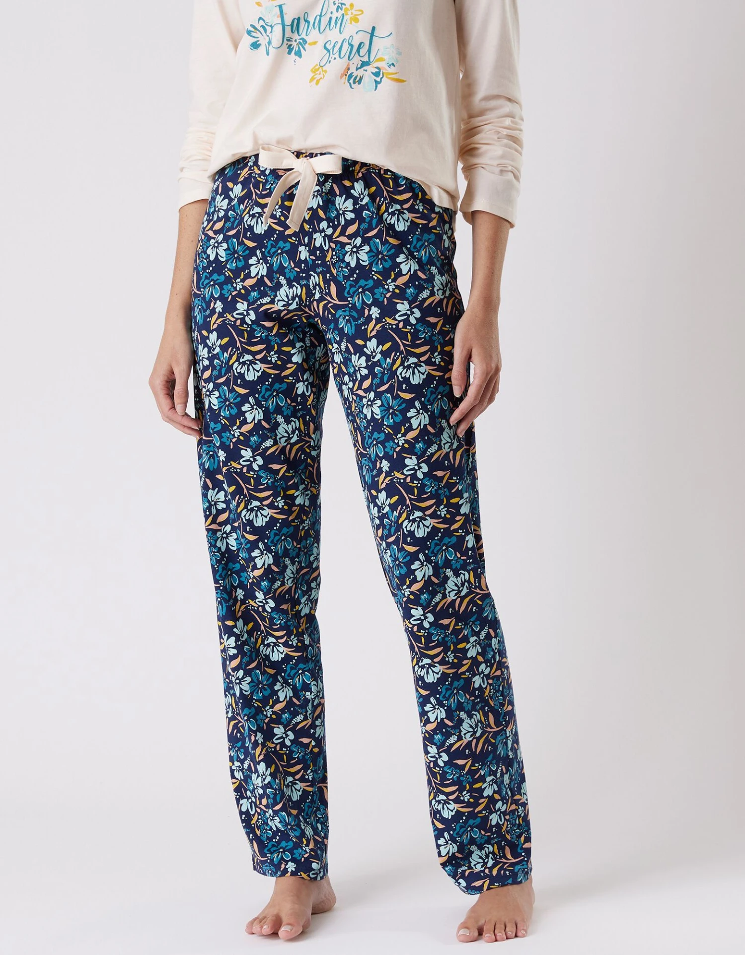 Pantalon Pyjama Coton Imprimé Floral 1 Pantalon Pyjama Coton Imprimé Floral