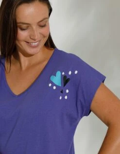 Pyjama Cycliste Coton Imprimé Coeur -Élégance Nuit Soldes Boutique 703108 C01 zoomx vue6