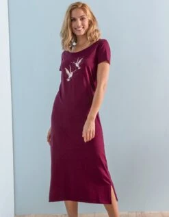 Chemise De Nuit Longue Imprimé «oiseaux» 8 Chemise De Nuit Longue Imprimé «oiseaux» -Élégance Nuit Soldes Boutique 703125 C01 zoomx vue4