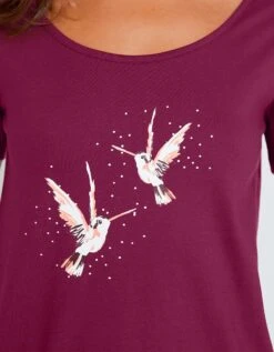 Pyjacourt En Coton Imprimé Oiseaux -Élégance Nuit Soldes Boutique 703126 C01 zoomx vue4