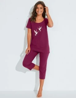 Pyjacourt En Coton Imprimé Oiseaux -Élégance Nuit Soldes Boutique 703126 C01 zoomx vue7