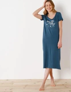 Chemise De Nuit Version Longue – Imprimé Night Sky -Élégance Nuit Soldes Boutique 703143 C01 zoomx vue4