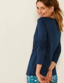 Tee-shirt Manches Longues – Marine 10 Tee-shirt Manches Longues – Marine -Élégance Nuit Soldes Boutique 703146 C01 zoomx vue3
