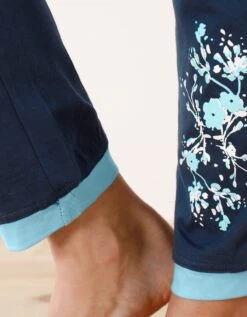 Pantalon De Pyjama – Uni Marine -Élégance Nuit Soldes Boutique 703154 C01 zoomx vue6