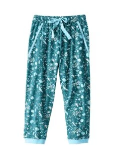 Pantacourt De Pyjama – Fleuri émeraude -Élégance Nuit Soldes Boutique 703157 C01 zoomx vue5