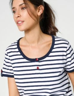 Pyjama Pantacourt Coton Manches Courtes -Élégance Nuit Soldes Boutique 703173 C01 zoomx vue3