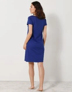 Chemise De Nuit Courte Manches Courtes Motif "rosaces" -Élégance Nuit Soldes Boutique 703208 C01 zoomx vue4