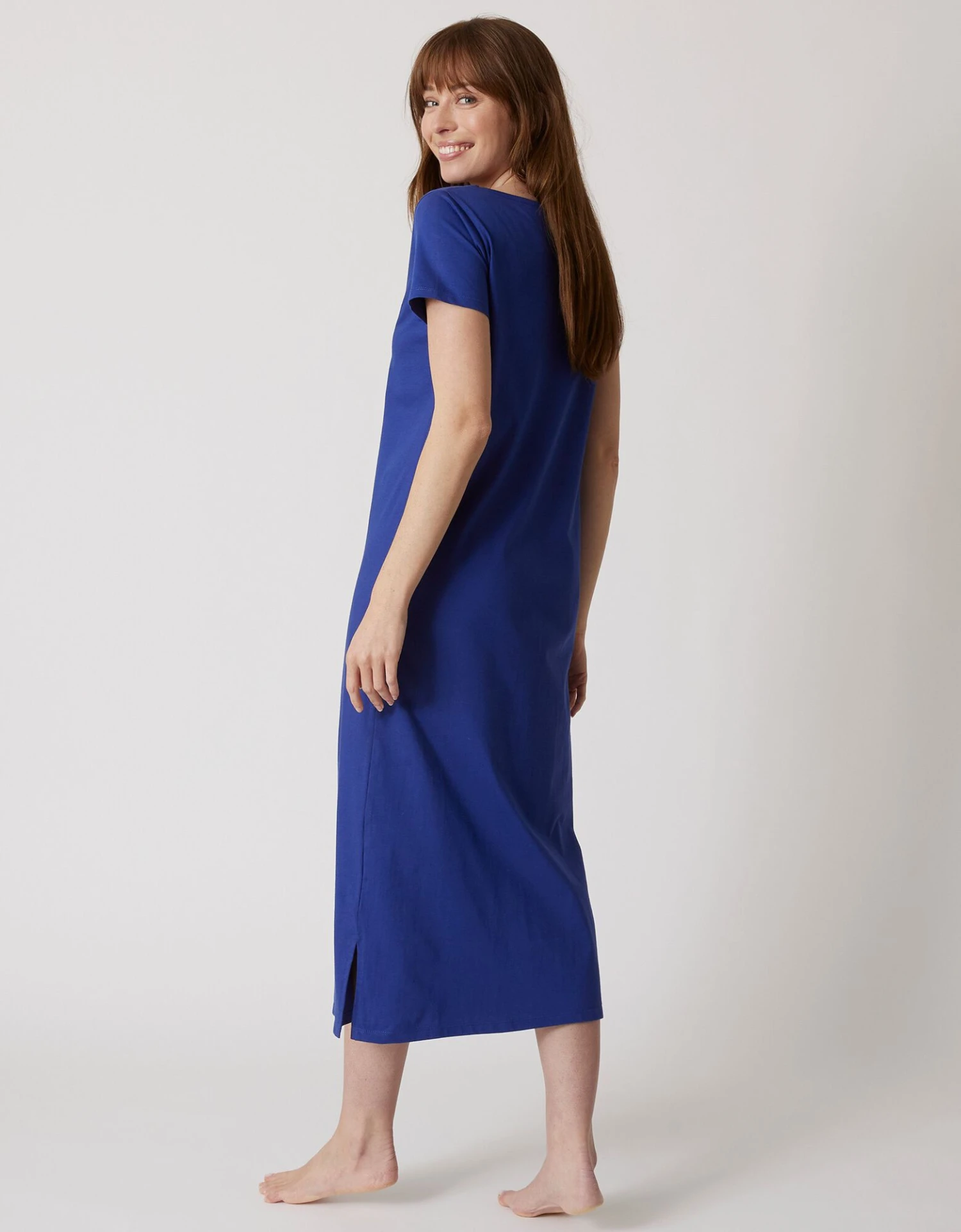 Chemise De Nuit Longue Manches Courtes Motif «rosaces » 5 Chemise De Nuit Longue Manches Courtes Motif «rosaces » – Image 5