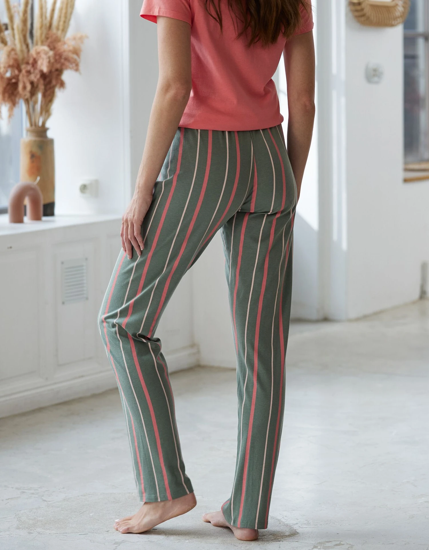 Pantalon Pyjama Imprimé Rayures 2 Pantalon Pyjama Imprimé Rayures – Image 2