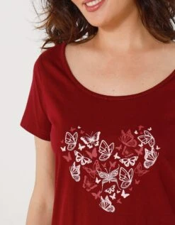 Chemise De Nuit Courtes Manches Courtes Motif «papillons» -Élégance Nuit Soldes Boutique 703280 C01 zoomx vue7