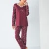 Pyjama Pantalon Imprimé Fleurs - Pur Coton