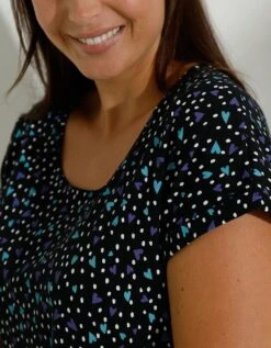 Chemise De Nuit Coton Imprimé "coeurs" 11 Chemise De Nuit Coton Imprimé "coeurs" -Élégance Nuit Soldes Boutique 703367 C01 zoomx vue5