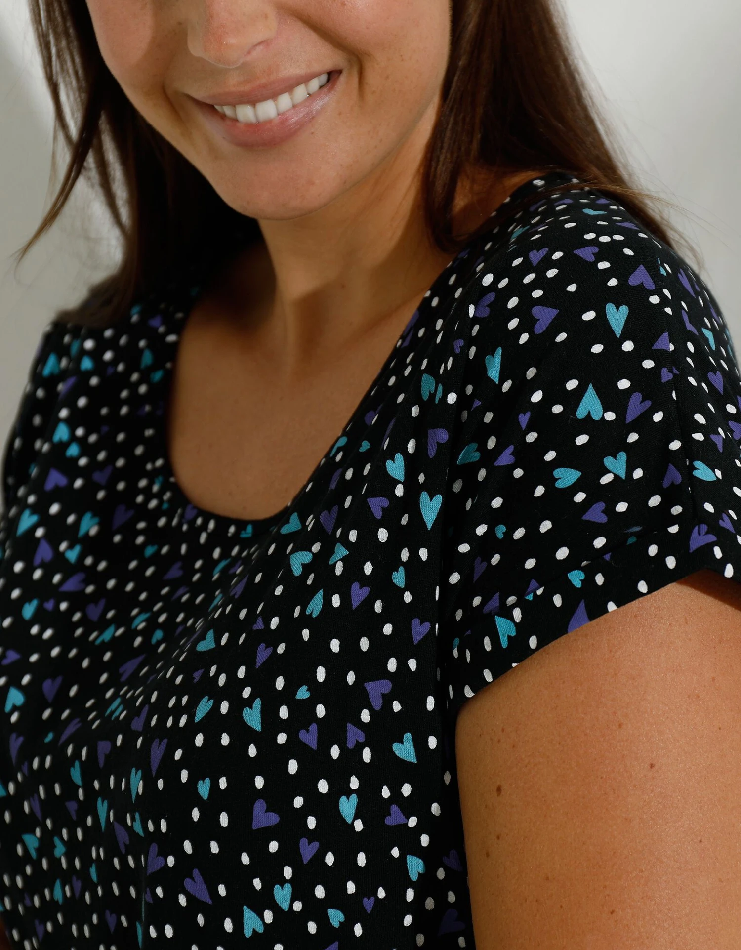 Chemise De Nuit Coton Imprimé "coeurs" 5 Chemise De Nuit Coton Imprimé "coeurs" – Image 5