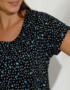 Chemise De Nuit Coton Imprimé "coeurs" 13 Chemise De Nuit Coton Imprimé "coeurs" -Élégance Nuit Soldes Boutique 703367 C01 zoomx vue7